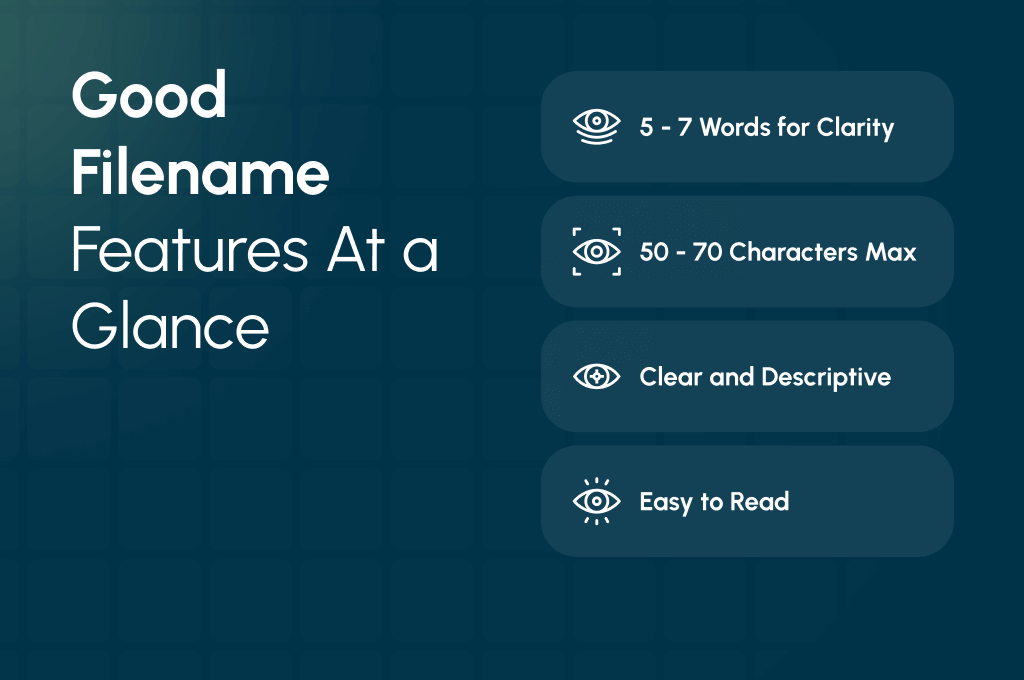 Quick Features of a Good Filename