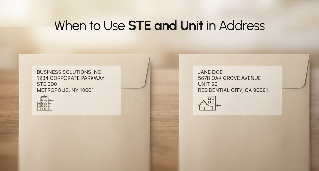 When to Use STE and Unit in Address