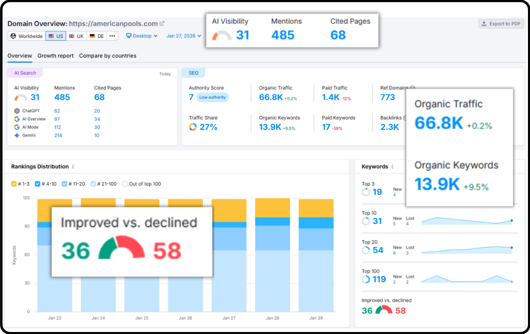 Organic Search Visibility & Traffic Growth