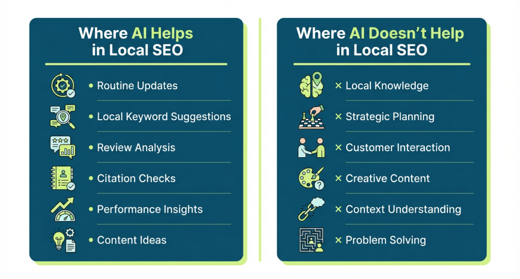 Where AI Helps Local SEO the Most and Where It Doesn’t