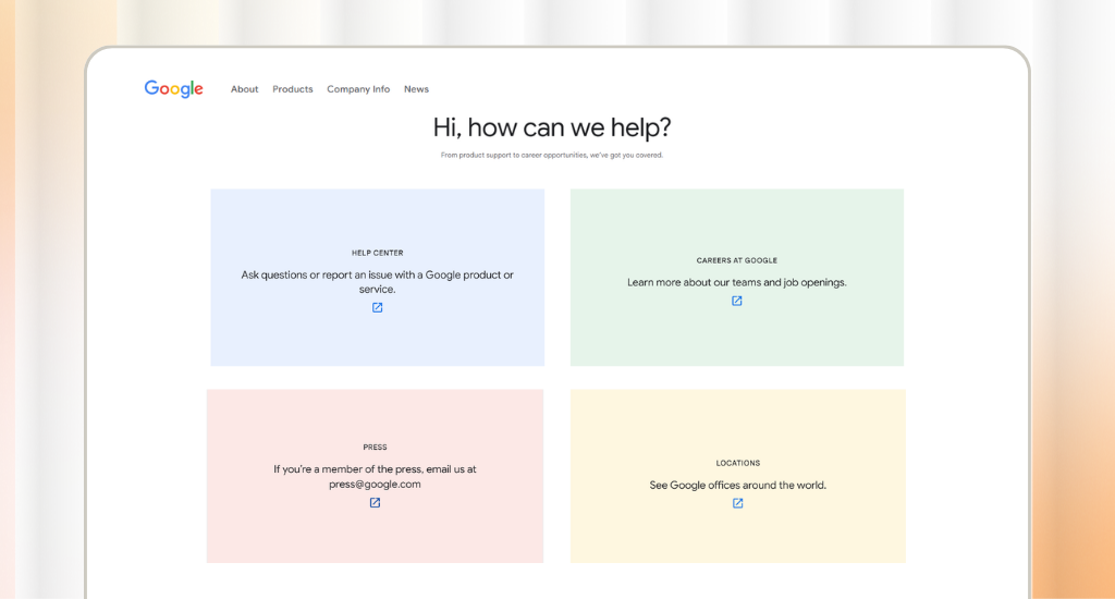 Contact Google Support