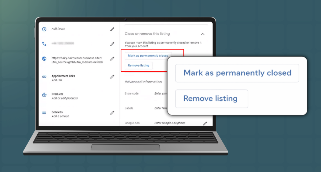 Delete a Google Business Account
